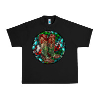 Black Christmas Cowboy Boots Urban Heavy Tee - RanaPortraitStore