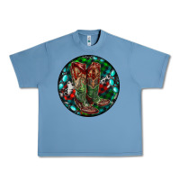 Pebble Blue Christmas Cowboy Boots Urban Heavy Tee - RanaPortraitStore