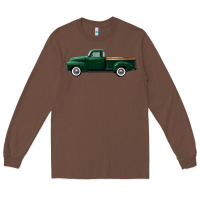 Chestnut western green truck right side view Long Sleeve Tee - FaDigitalArtStudio