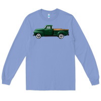 Colony Blue western green truck right side view Long Sleeve Tee - FaDigitalArtStudio