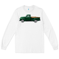 White western green truck right side view Long Sleeve Tee - FaDigitalArtStudio