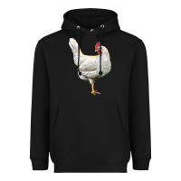 Black leghorn chicken Heavyweight Hoodie - LillyAllenDesigns