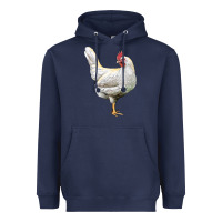 Navy leghorn chicken Heavyweight Hoodie - LillyAllenDesigns