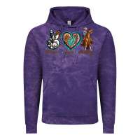 Cloud Purple peace love cowboy Vintage Hoodie - texasbilliewilder