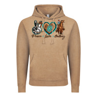 Vintage Coffee peace love cowboy Vintage Hoodie - texasbilliewilder