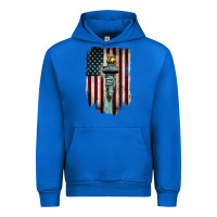 Cobalt statue of liberty torch Urban Hoodie - BarkalooDesign