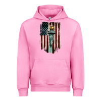 Fuchsia Pink statue of liberty torch Urban Hoodie - BarkalooDesign