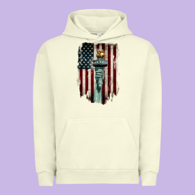 Statue Of Liberty Torch Urban Hoodie Designed By Barkaloodesign
