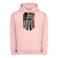Pigment Salmon statue of liberty torch Urban Hoodie - BarkalooDesign
