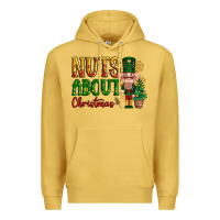 Antique Gold Nuts about Christmas Nutcracker Premium Hoodie - NancyCooperArtShop