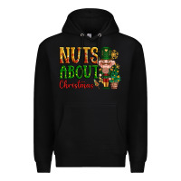 Black Nuts about Christmas Nutcracker Premium Hoodie - NancyCooperArtShop