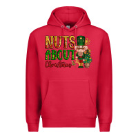 Cardinal Nuts about Christmas Nutcracker Premium Hoodie - NancyCooperArtShop