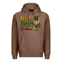 Chestnut Nuts about Christmas Nutcracker Premium Hoodie - NancyCooperArtShop