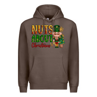 Coffee Nuts about Christmas Nutcracker Premium Hoodie - NancyCooperArtShop