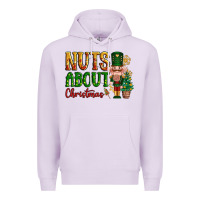 Lilac Nuts about Christmas Nutcracker Premium Hoodie - NancyCooperArtShop