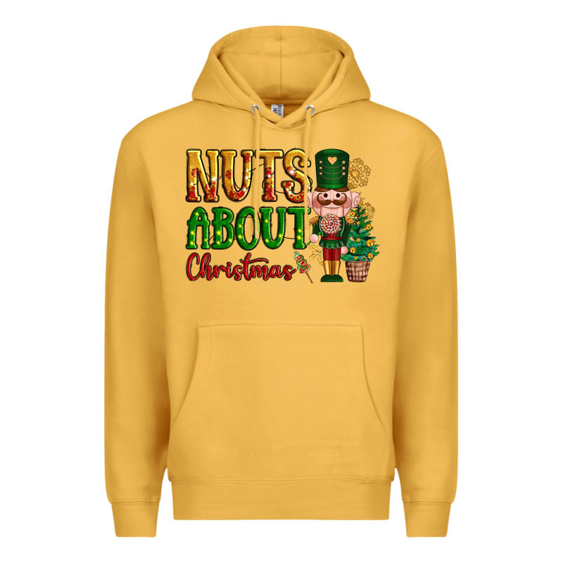 Nuts About Christmas Nutcracker Premium Hoodie by NancyCooperArtShop | Teevron