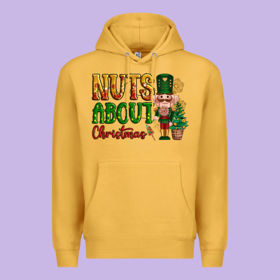 Nuts About Christmas Nutcracker Premium Hoodie Designed By Nancycooperartshop