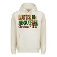 Oatmeal Heather Nuts about Christmas Nutcracker Premium Hoodie - NancyCooperArtShop