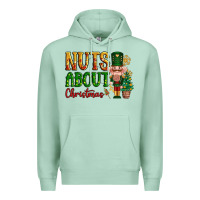 Seafoam Nuts about Christmas Nutcracker Premium Hoodie - NancyCooperArtShop