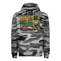 Slate Camo Nuts about Christmas Nutcracker Premium Hoodie - NancyCooperArtShop