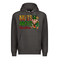 Smoke Nuts about Christmas Nutcracker Premium Hoodie - NancyCooperArtShop