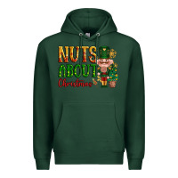 Sports Green Nuts about Christmas Nutcracker Premium Hoodie - NancyCooperArtShop