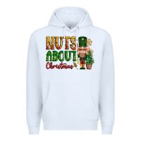 White Nuts about Christmas Nutcracker Premium Hoodie - NancyCooperArtShop