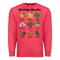 Cardinal god says you are st patrick's day Premium Sweatshirt - MaliasSmallBusiness