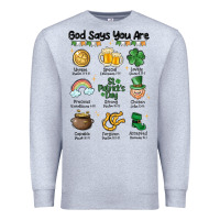 Heather Grey god says you are st patrick's day Premium Sweatshirt - MaliasSmallBusiness