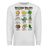 Oatmeal Heather god says you are st patrick's day Premium Sweatshirt - MaliasSmallBusiness