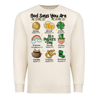Sandshell god says you are st patrick's day Premium Sweatshirt - MaliasSmallBusiness