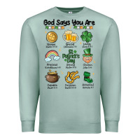 Seafoam god says you are st patrick's day Premium Sweatshirt - MaliasSmallBusiness