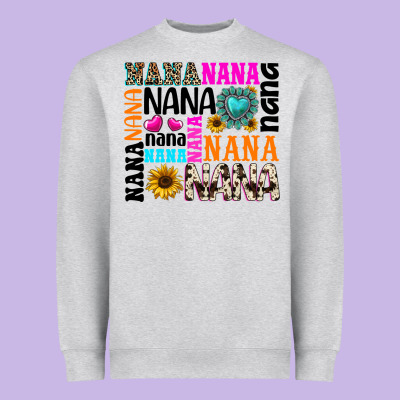 Nana Gemstone Sunflower Heavyweight Sweatshirt Designed By Texasbilliewilder