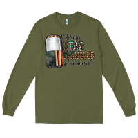 Army Green getting star spangled hammered Long Sleeve Tee - CowhideDigitalArt