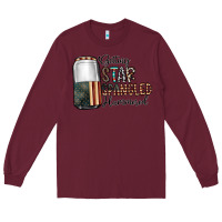 Burgundy getting star spangled hammered Long Sleeve Tee - CowhideDigitalArt