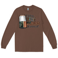 Chestnut getting star spangled hammered Long Sleeve Tee - CowhideDigitalArt