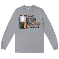 Heather Grey getting star spangled hammered Long Sleeve Tee - CowhideDigitalArt