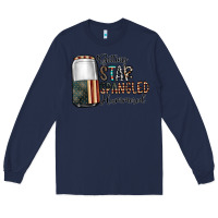 Navy getting star spangled hammered Long Sleeve Tee - CowhideDigitalArt