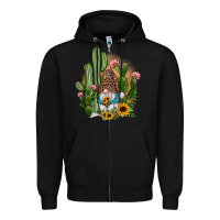 Black cactus gnomes Zipper Hoodie - JahusDesignShop