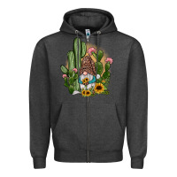 Charcoal Heather cactus gnomes Zipper Hoodie - JahusDesignShop