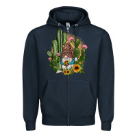 Navy cactus gnomes Zipper Hoodie - JahusDesignShop