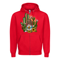 Red cactus gnomes Zipper Hoodie - JahusDesignShop