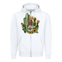 White cactus gnomes Zipper Hoodie - JahusDesignShop