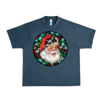 Midnight Navy Christmas Santa Claus Urban Heavy Tee - RanaPortraitStore