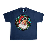 Navy Christmas Santa Claus Urban Heavy Tee - RanaPortraitStore