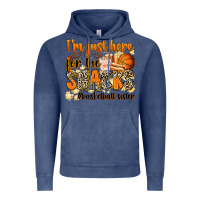 Vintage Denim im just here for the snacks basketball sister Vintage Hoodie - Zillion Design Studio