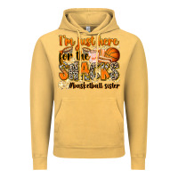 Vintage Mustard im just here for the snacks basketball sister Vintage Hoodie - Zillion Design Studio