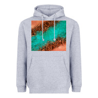 Heather Grey leather turquoise glitter tumbler Heavyweight Hoodie - Jasminsmagicworld