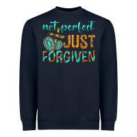 Navy not perfect just forgiven Heavyweight Sweatshirt - texasbilliewilder