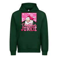 Forest Green pink Christmas junkie Santa Claus Urban Hoodie - Jasminsmagicworld